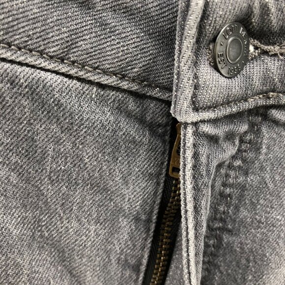 Loft Kick Crop Jeans Womens 14 / 32 Gray Raw Hem Stretch High Rise - Picture 5 of 11